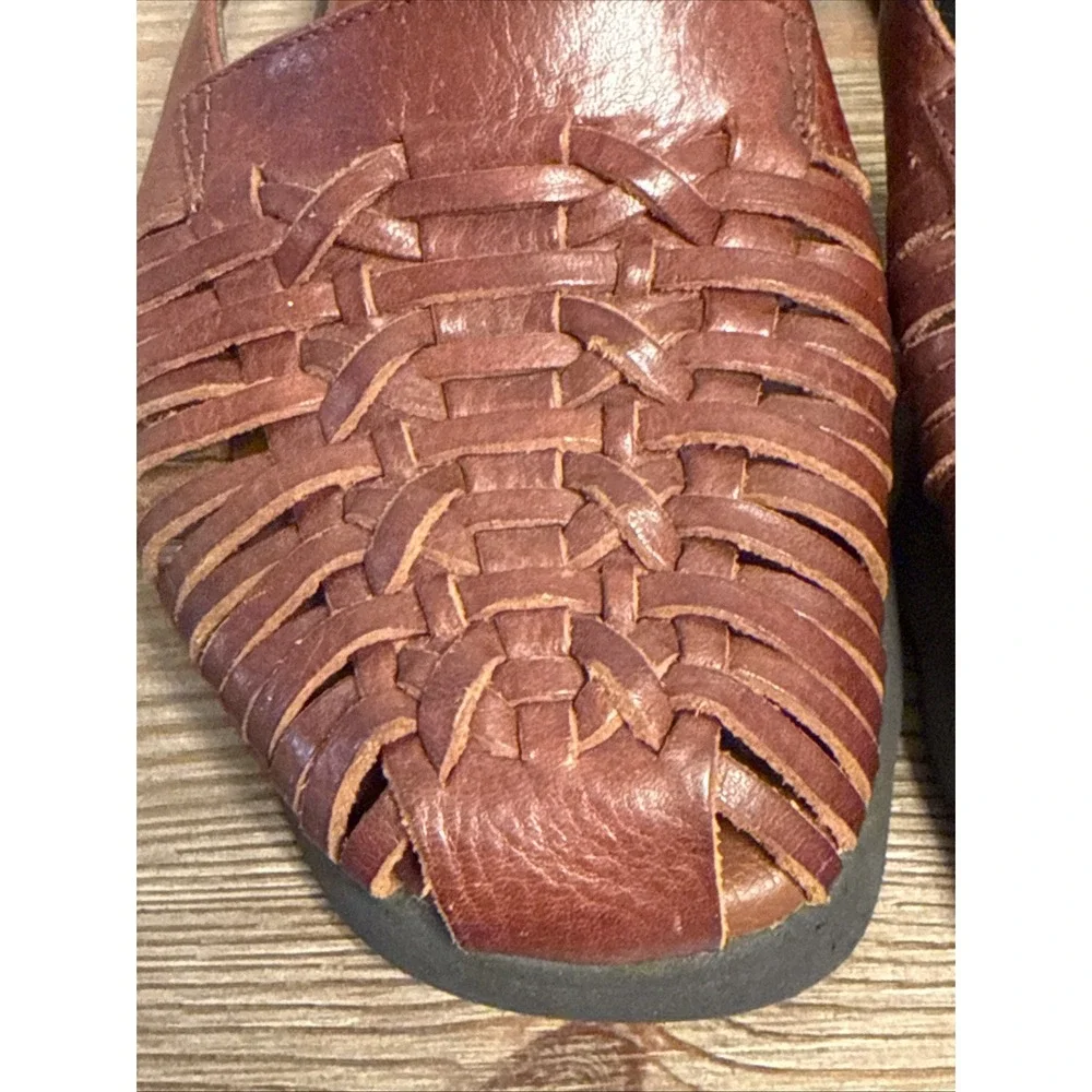 Aerosoles Shoes Sz 7.5B Women's Brown Slip On Loafer Woven top comfort EUC